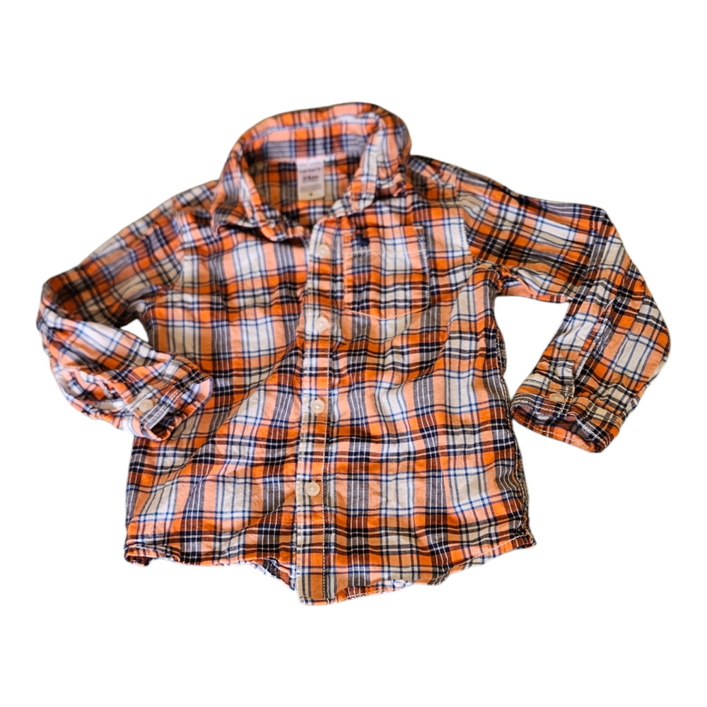 Carter's kids Size 24M Long Sleeve Button Up Plaid Shirt